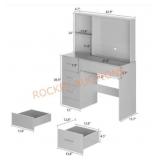 5 Drawers White Wood Table Dresser/Vanity