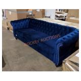 Midnight blue tufted loveset