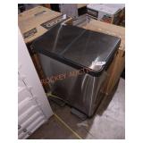 Dual trash and recycling bin