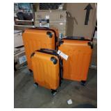 Zimtown 3pc rolling luggage set