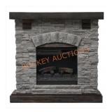 Pembroke 40 in Freestanding Faux Stone Fireplace