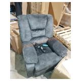 Dark gray massage lift chair