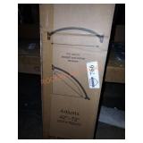 Adjustable curved shower curtain rod