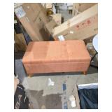 Orange Storage Ottoman 37"×19"