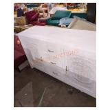 63" x 20" x 36" White Wash Dresser