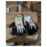 Firm grip large adult working gloves. 4 pairs
