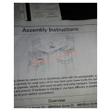 Table and chair set with glass table top