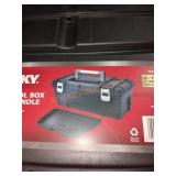 HUSKY 24" tool box with metal handle, damaged