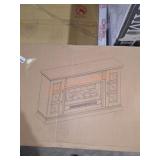 62" infrared media electric fireplace