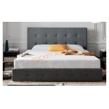 Queen size platform headboard with frame
