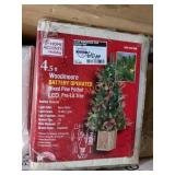 4.5ft Mixed Pine Potted LED Pre Lit Tree