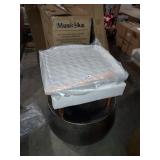 24" square Ottoman with pillow top cushion