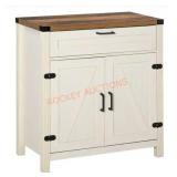 HomCom White Industrial Sideboard
