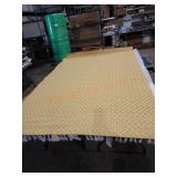 8ftx 5ft gold woven rug
