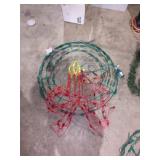 38" Metal Wire LED Wreath Decor