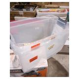 70 QT Plastic Storage Totes, No Lids, 2 Totes