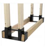Sunnydaze Decor Steel Firewood Log Rack Bracket