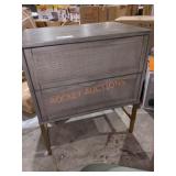 Night Stand with Gold Accents