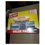 Glad 240 Piece Clear Plastic Cutlery
