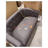 Faux leather loveseat