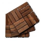 12"×12" Acacia Interlocking Flooring Tiles
