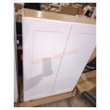 30" x 13" x 42.5" White 2-Door Cabinet