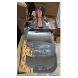 Stainless steel pizza peel with rosewood handle