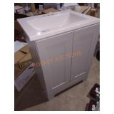 24" Single Vanity with Grey Cabinet