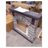 45 in. Freestanding Faux Stone Infrared Electric