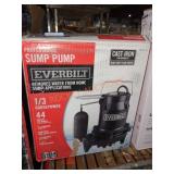 Everbilt Sump Pump, 44 Gallons