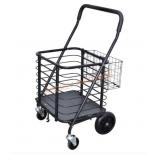 Heavy-Duty Steel Shopping Cart with Accessory