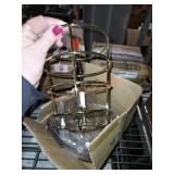 Gold cage style pendent lamp shade