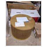 Bronze cylindrical coffee table