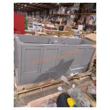 71" Double Sink Vanity Base Gray (ON SKID!)