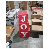 Lighted joy box decor