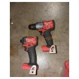 Milwaukee 1/4" Impact driver and 1/2" Hammer Drill