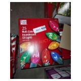 Home Accents 25ct multi color c9 lights qty 2