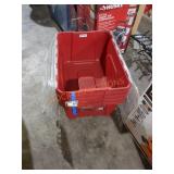 Husky 18gal Flip Top Totes (4 Total, 4×bid)