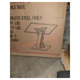 Gold End Table with Glass Top