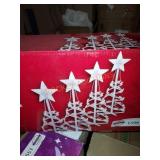 18in clear spiral trees 4pk