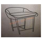 Gray fabric modern dining chair