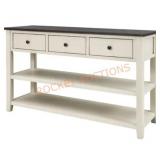 Beige/Espresso 50" Console Table