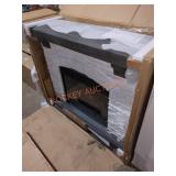 Chinese faux stone electric fireplace