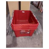 Husky 18gal Flip Top Totes (3 Total, 3×bid)