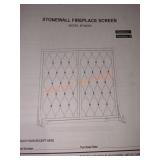 Stonewall fireplace screen