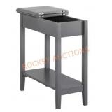 Home stock Narrow End Table with Storage