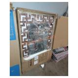 Decorative rose gold wall mirror 31"x50"