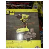 Ryobi 18v .25" impact driver Kit, battery included