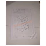 White 5-Drawer Chest with Gold Handle