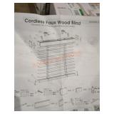 Cordless Faux Wood Blinds White 37.5"
